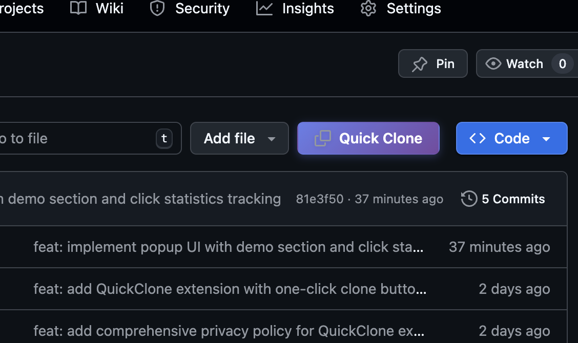QuickClone for Github gallery image
