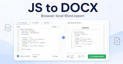 JS to DOCX Generator gallery image