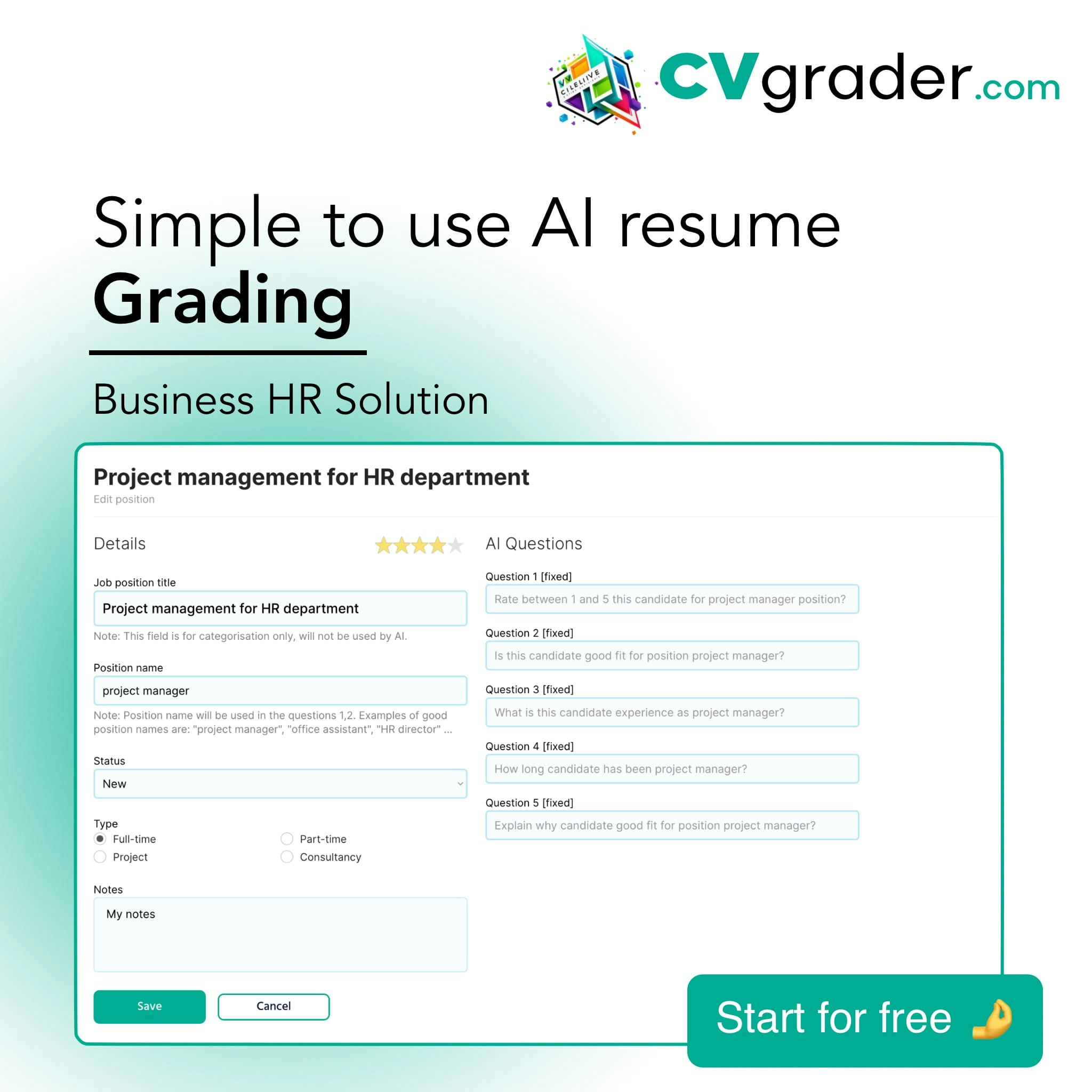 CVGrader.com - GPT AI CV ग्रेडिंग का उपयोग करके आप व्यवसाय के लिए प्रतिभा चयन मीडिया 7