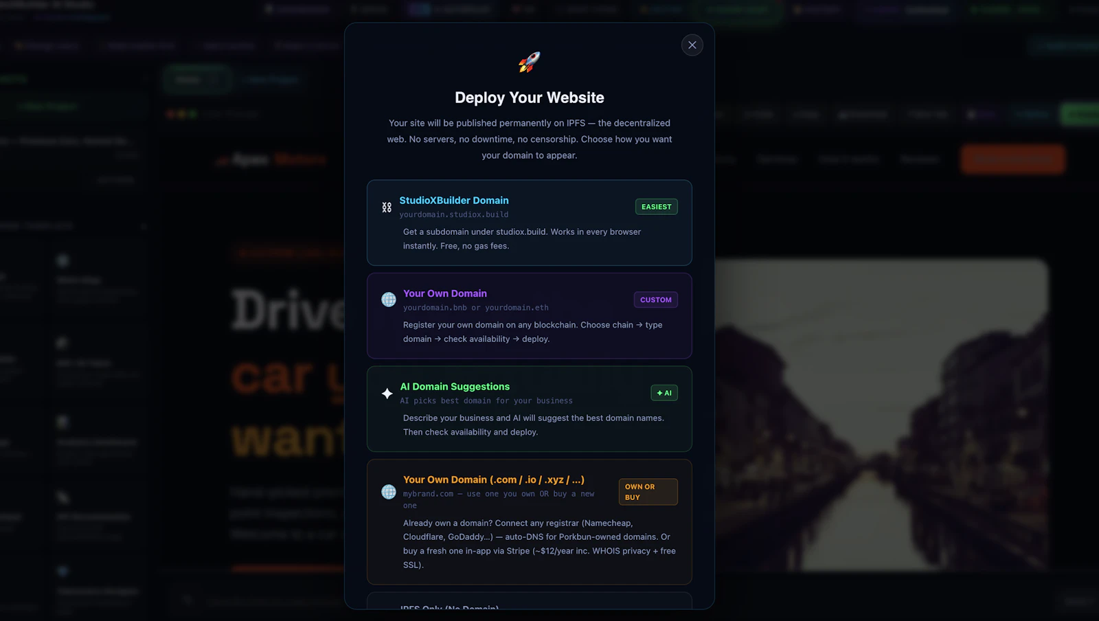 StudioXBuilder screenshot 10