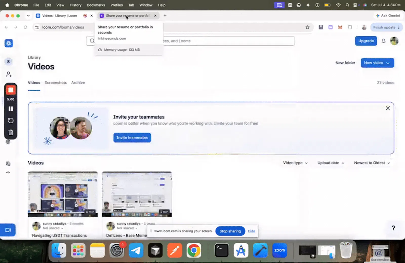 Link in Seconds screenshot 1 (video preview)