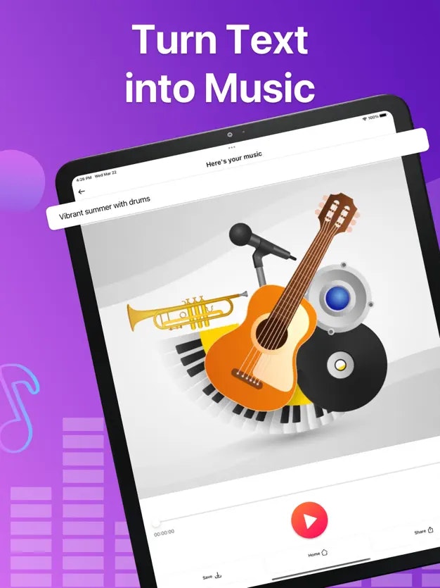 Music Maker Generator AI Song - Превратите простой текст в свою уникальную музыку от AI Technology. медиа 2