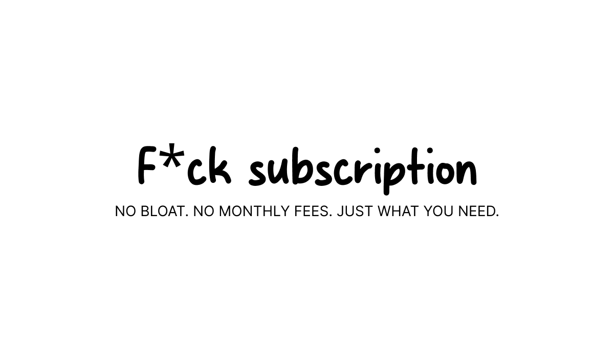 F*cksubscription - Alternativas de pago simples y únicas a las herramientas populares de SaaS. media 5