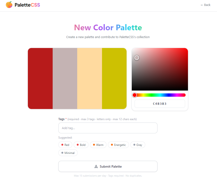PaletteCSS gallery image