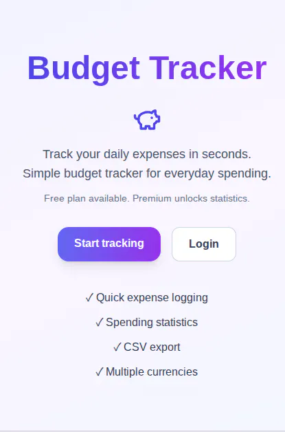 Budget Tracker 제품 배너