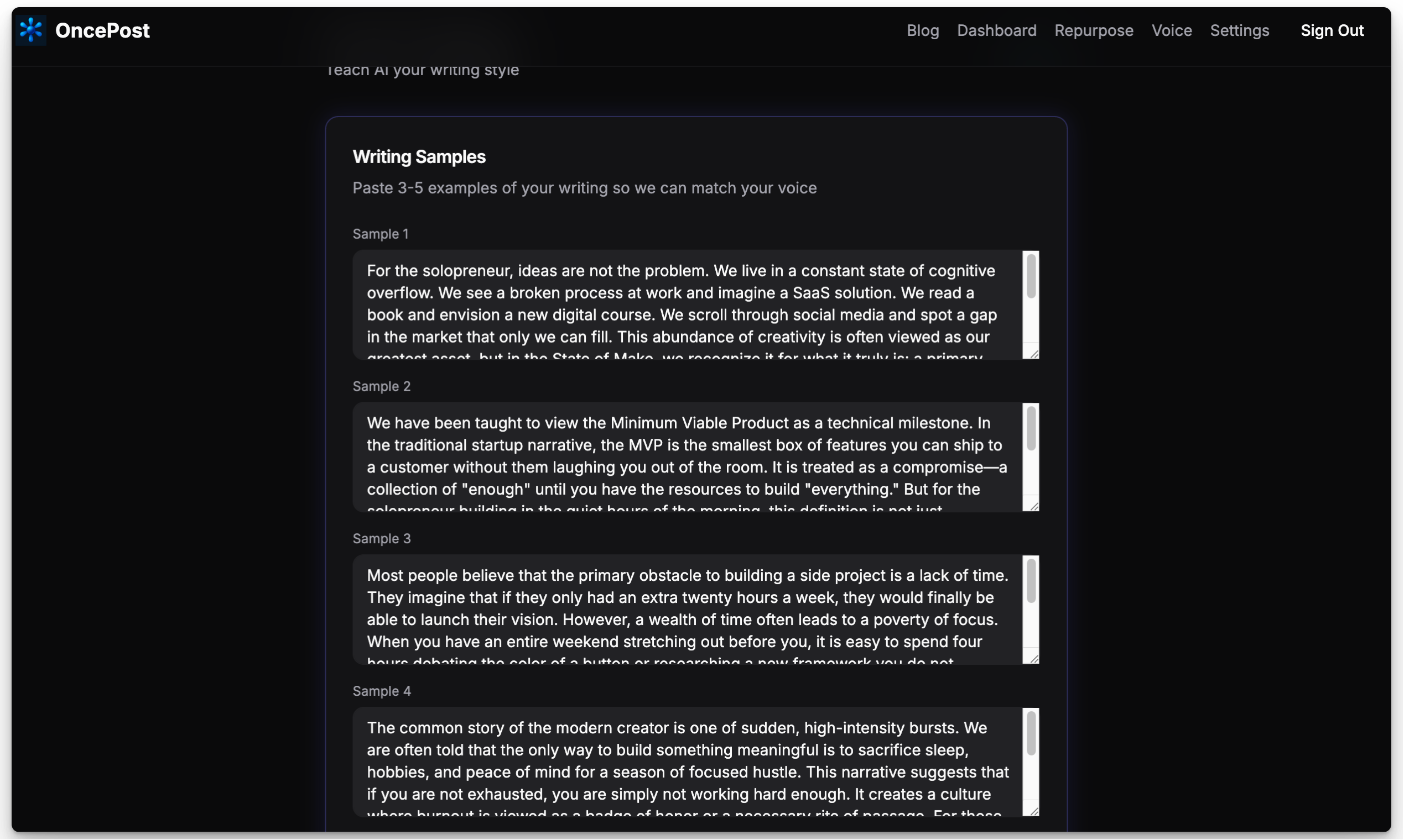 OncePost gallery image