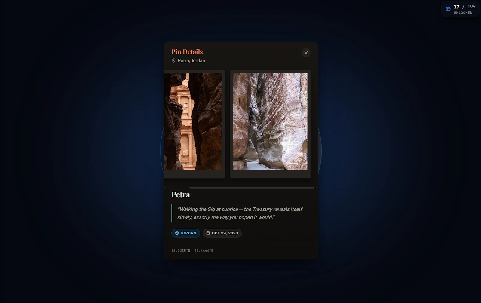 Globe Trotter Journal screenshot 2