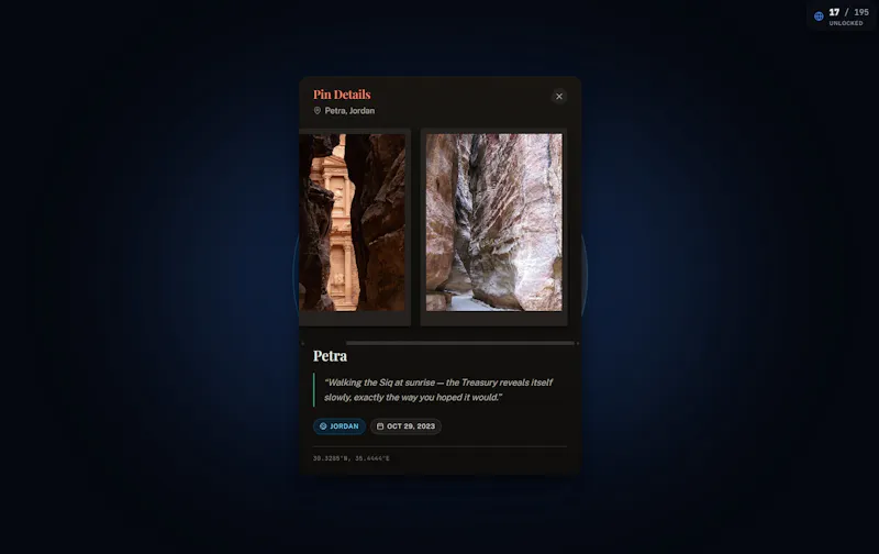 Globe Trotter Journal screenshot 2