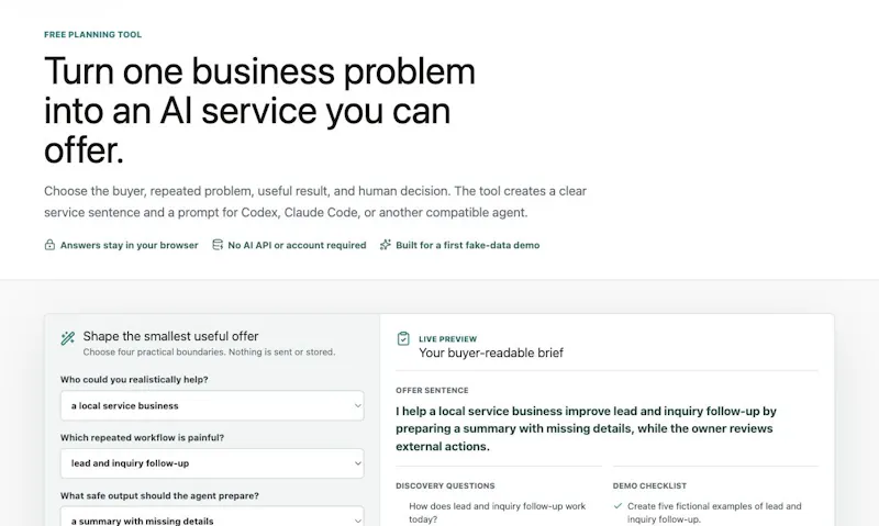 AI Automation Offer Builder screenshot 1