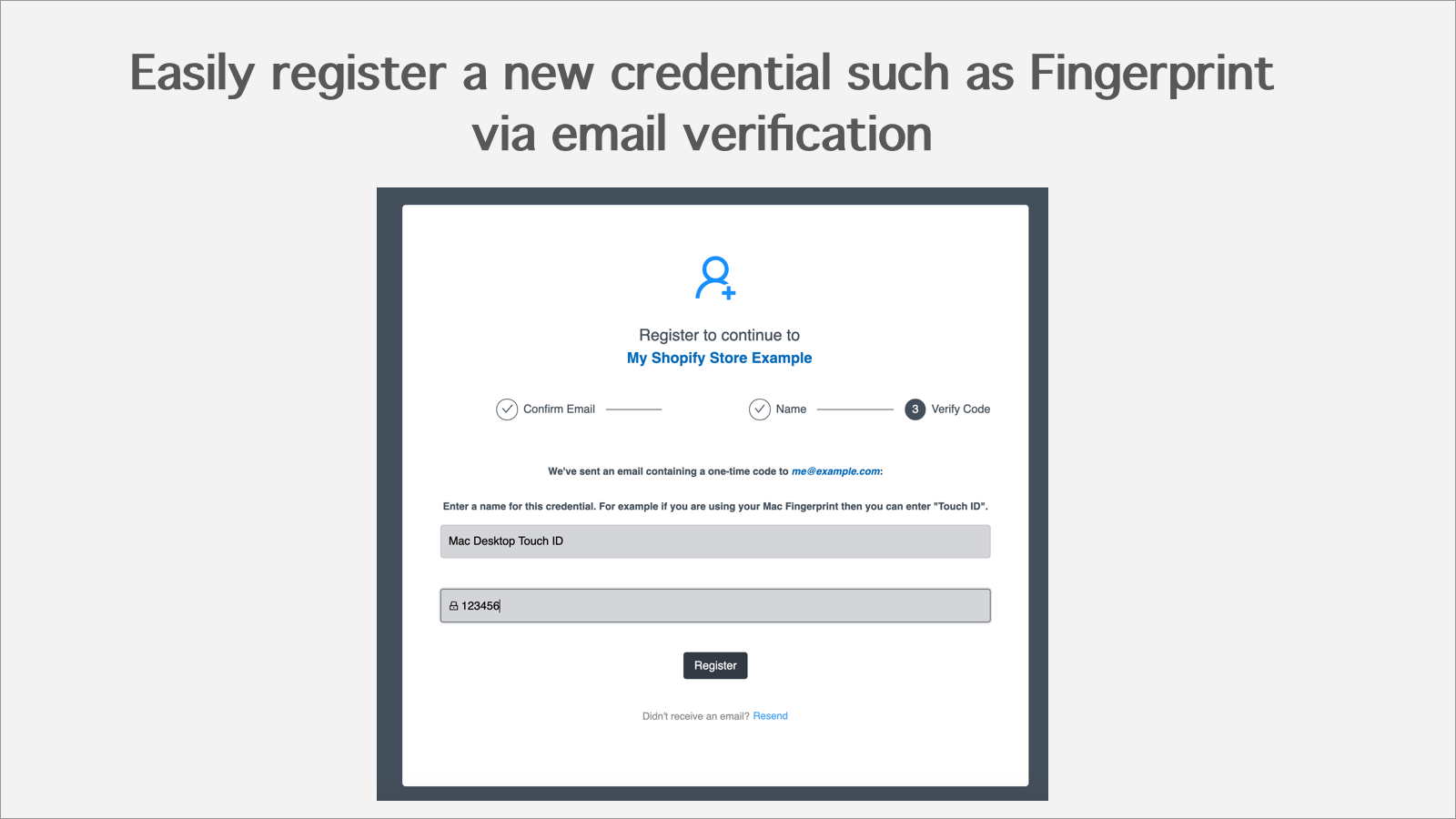 Shopify No Password Login gallery image