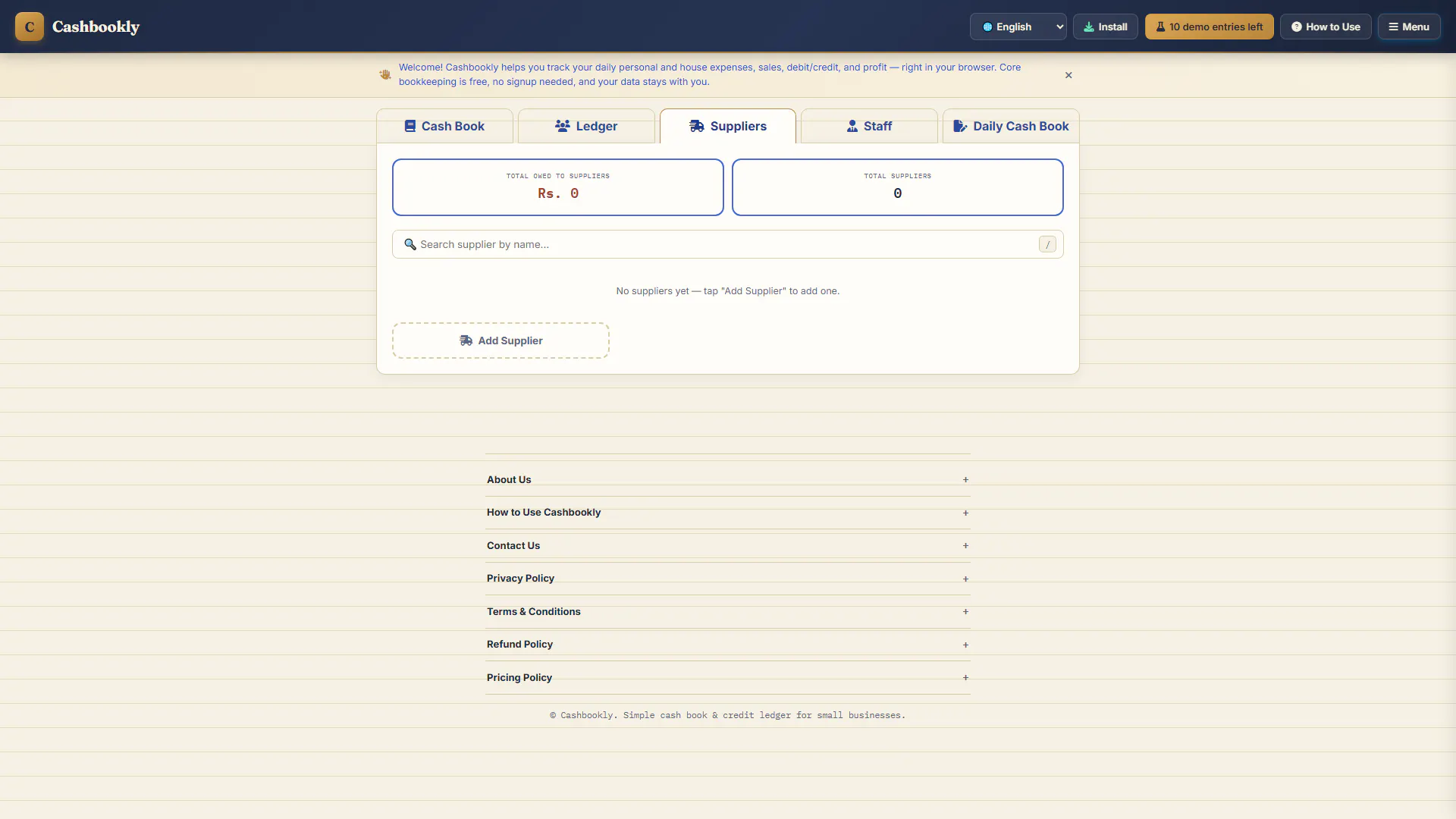 Cashbookly — Cash Book & Credit Ledger gallery image