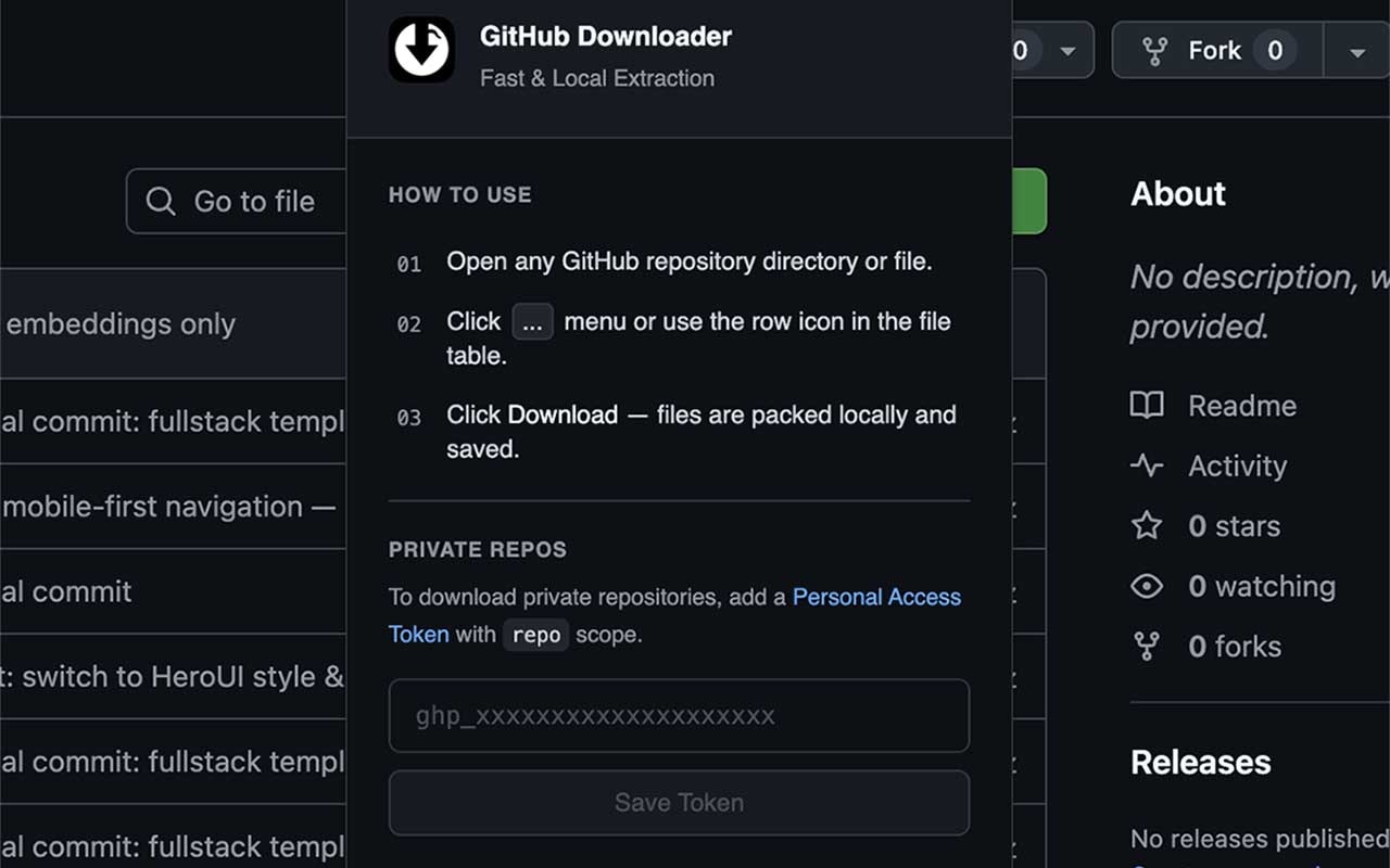 GitHub Directory Downloader Extension gallery image
