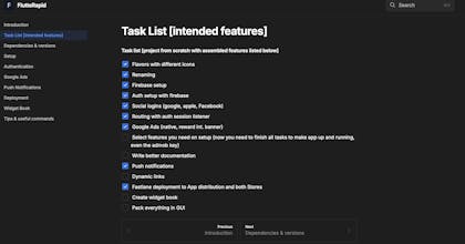 Flutter Pre-setup gallery image