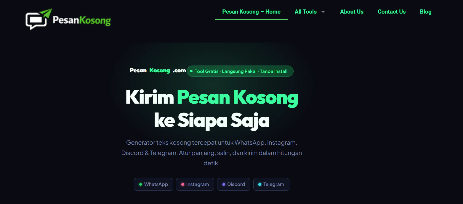 Pesan Kosong - Indonesian Based Tools 대표 미리보기