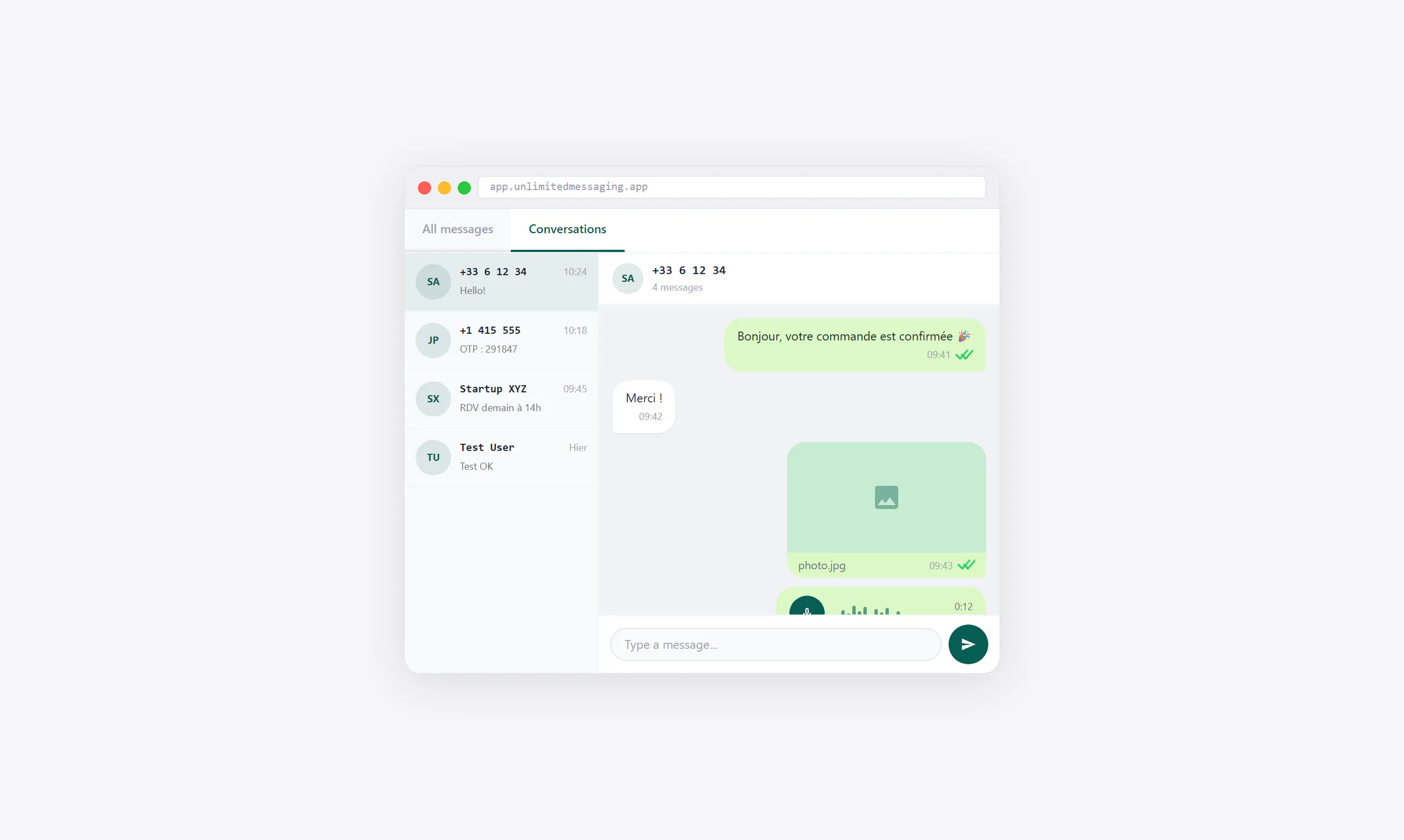 Unlimited Messaging gallery image