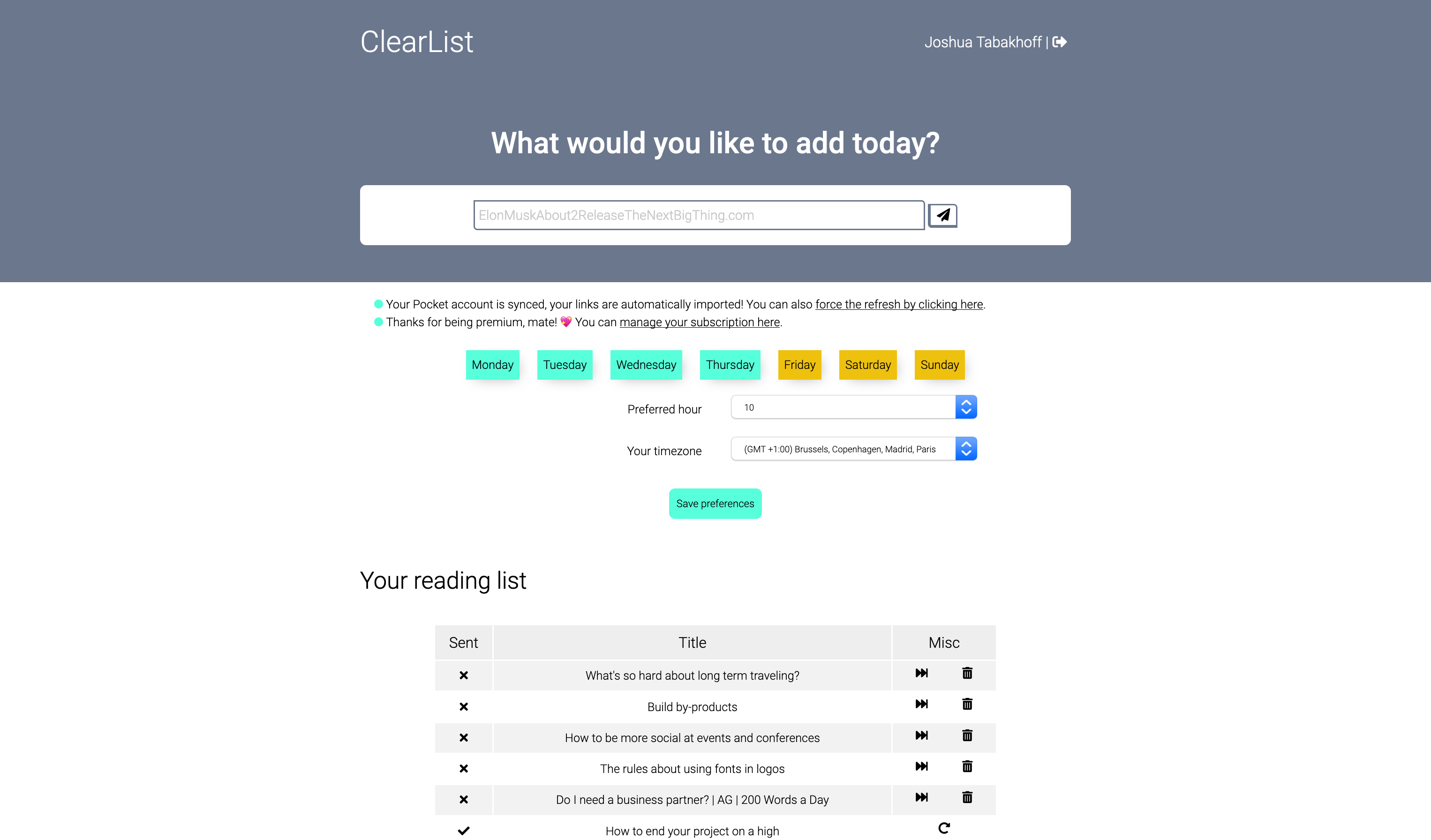 ClearList gallery image