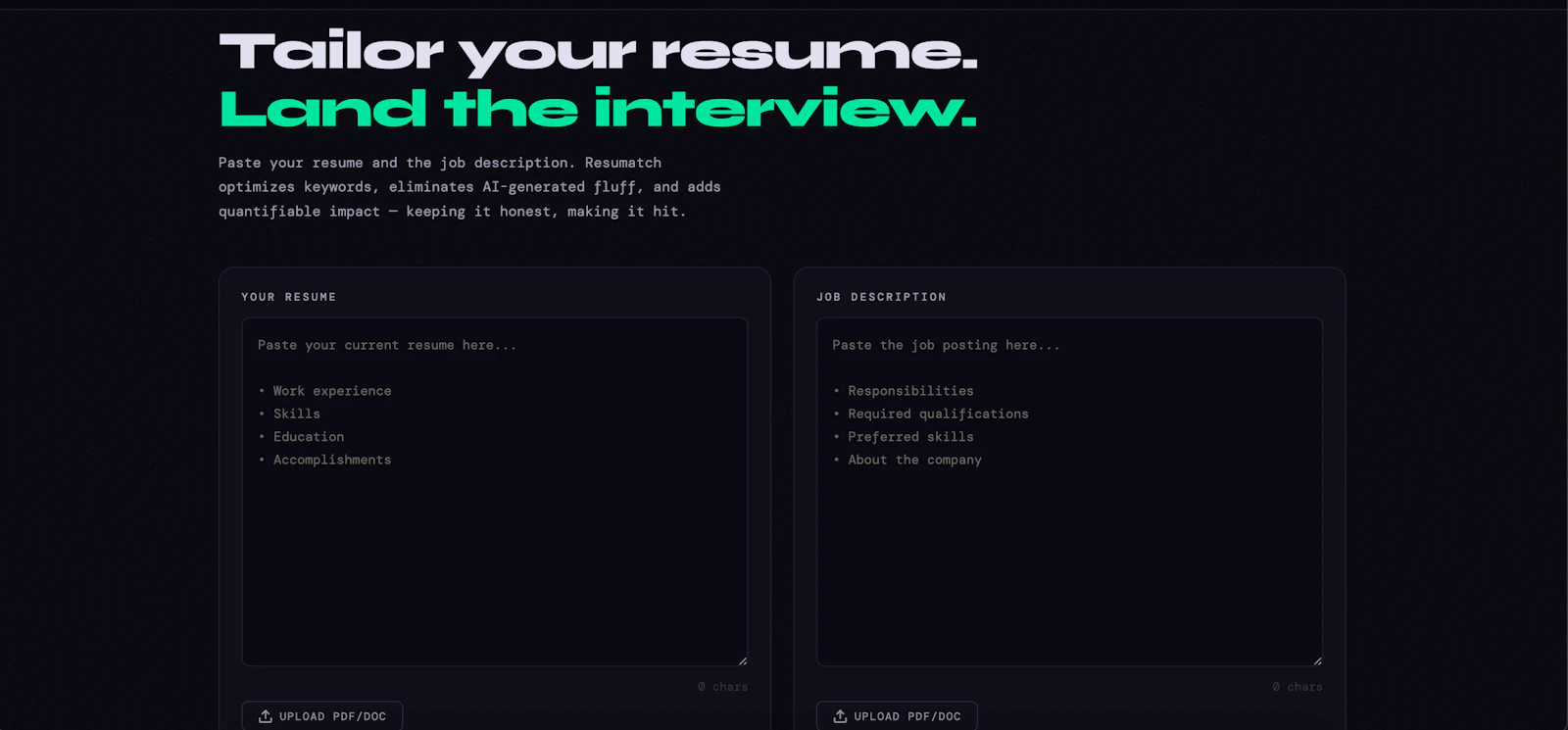 Resumatch screenshot 2