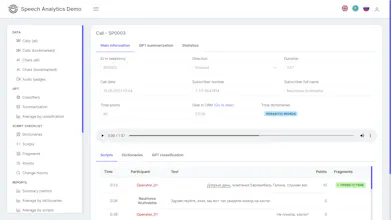 Speech Analytics Demo gallery image
