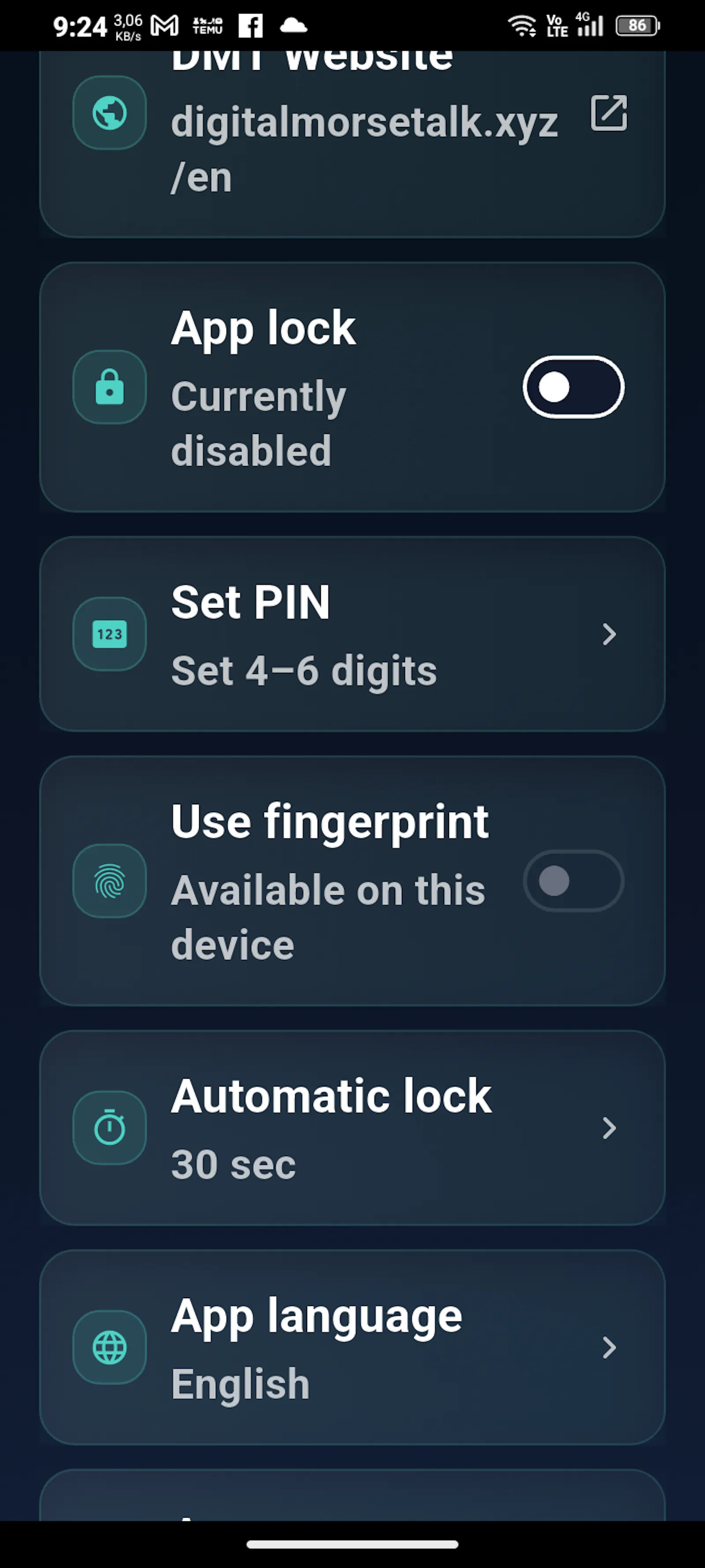 Digital Morse Talk (DMT) screenshot 4