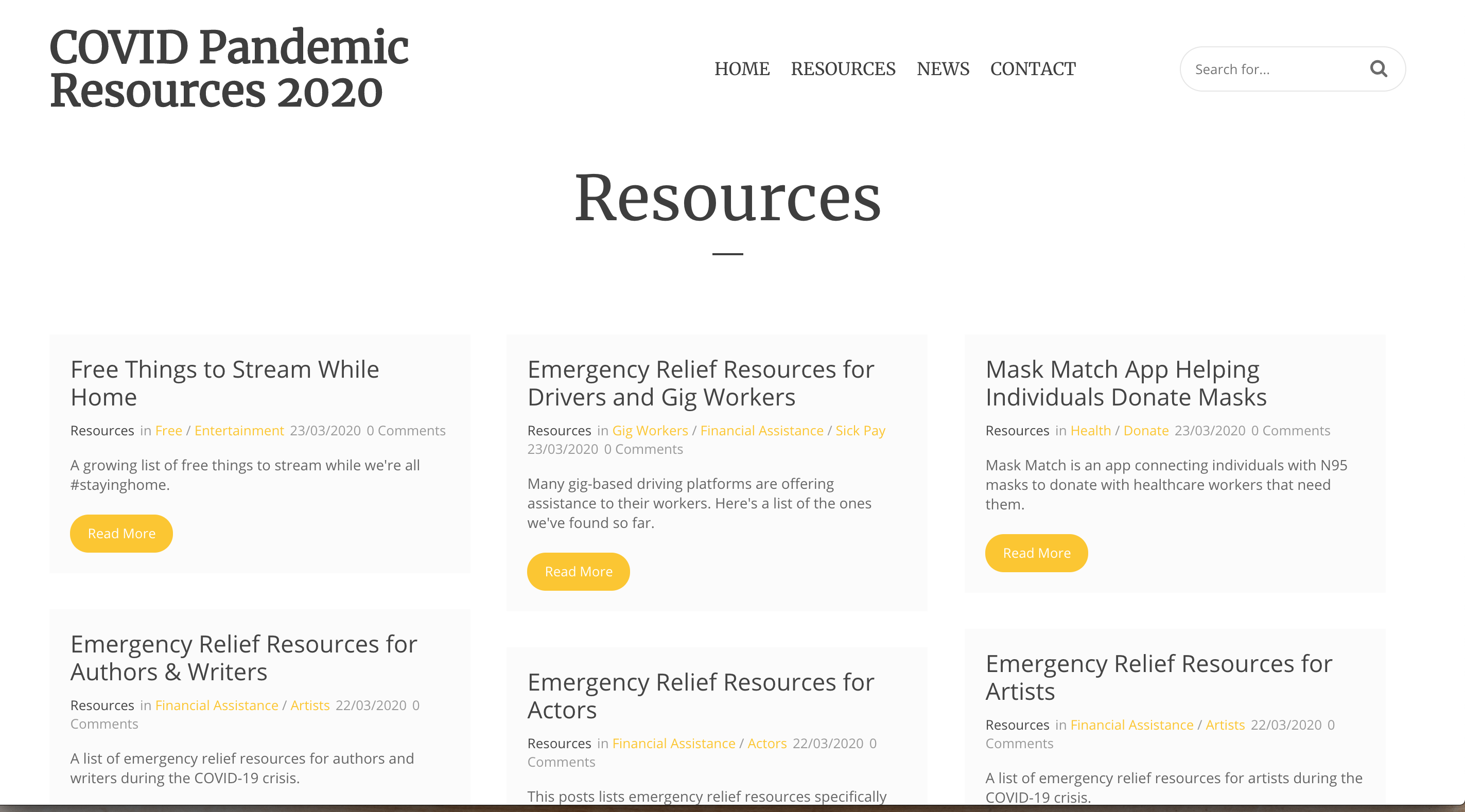 Covid Pandemic Resources gallery image