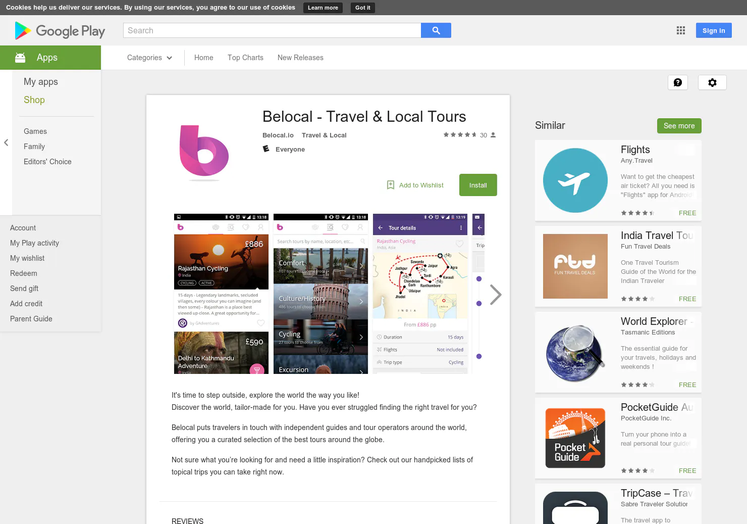 Belocal (Android/iOS apps)