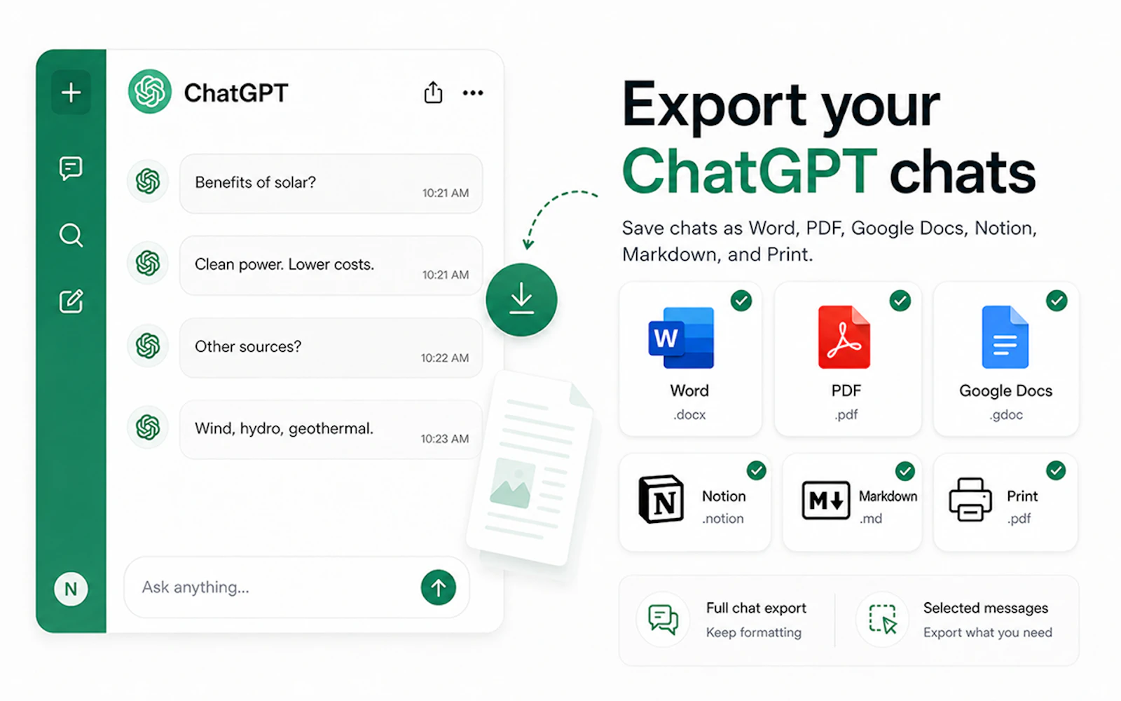 Chat Exporter for ChatGPT screenshot 1