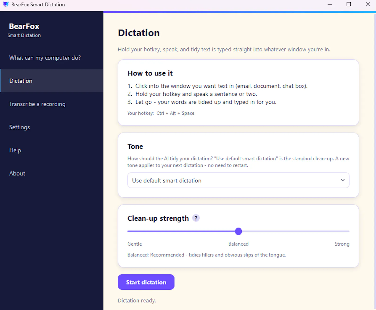 BearFox Smart Dictation screenshot 2