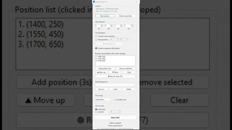 AutoClicker Pro screenshot 1 (video preview)