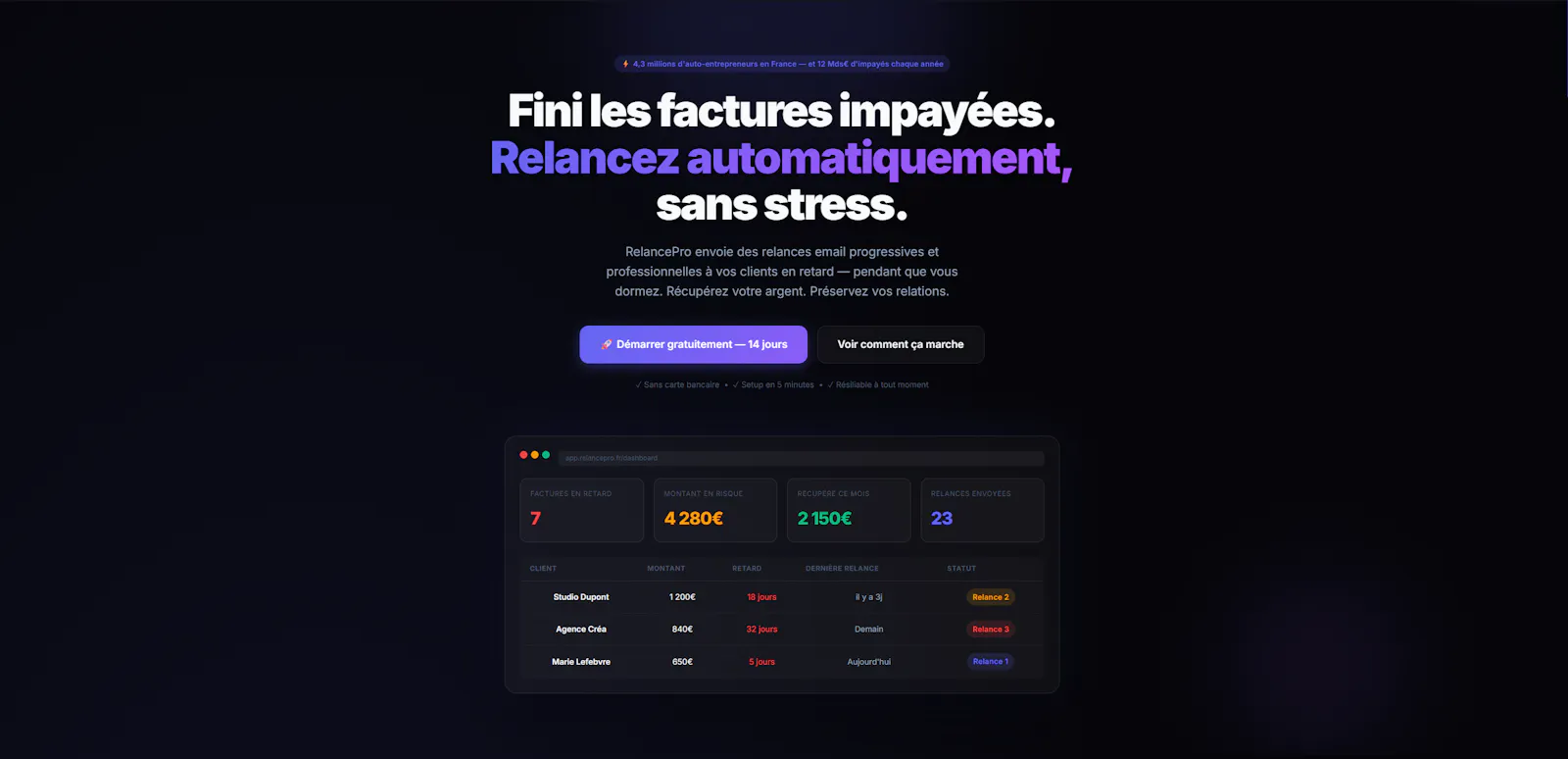 RelancePro screenshot 1