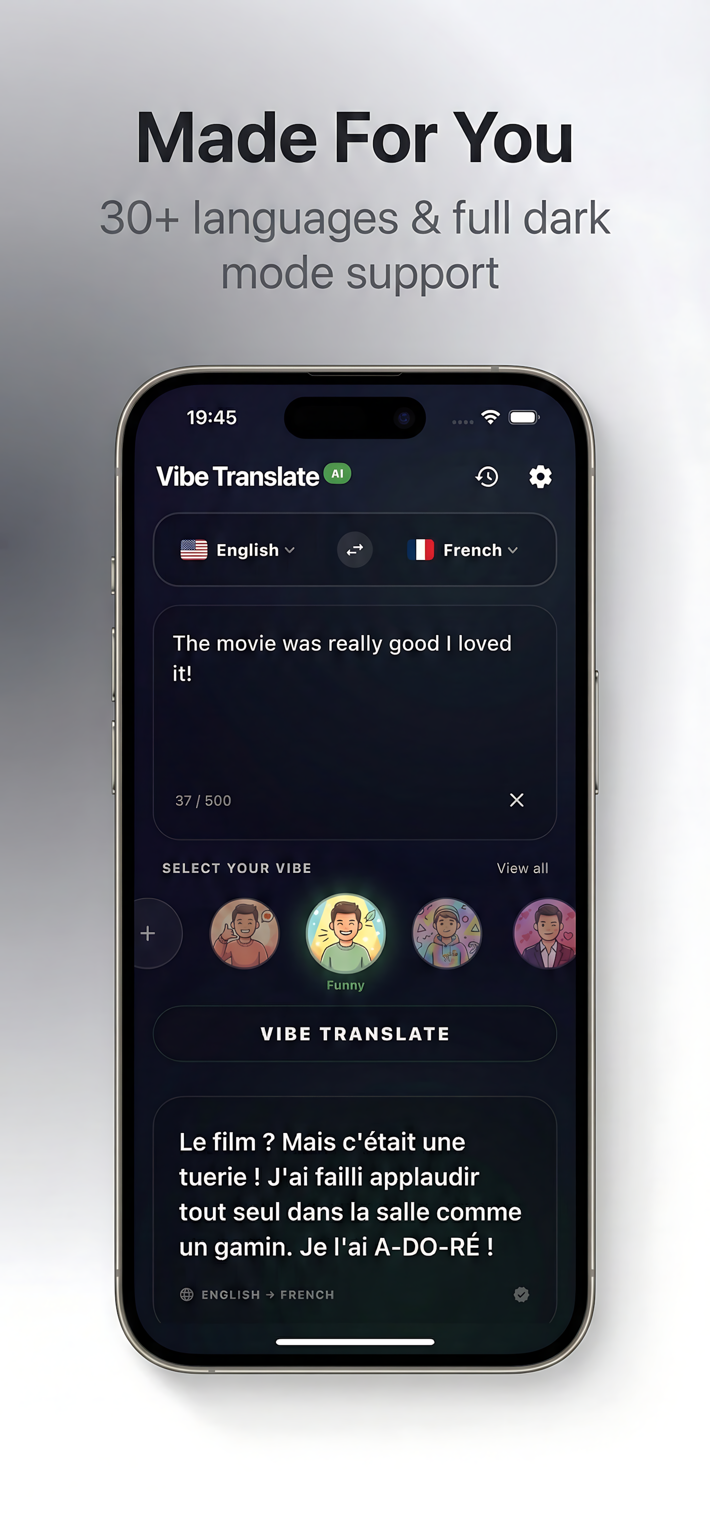 Vibe Translate AI - Translate & Rephrase - Screenshot 4 showing product features and functionality