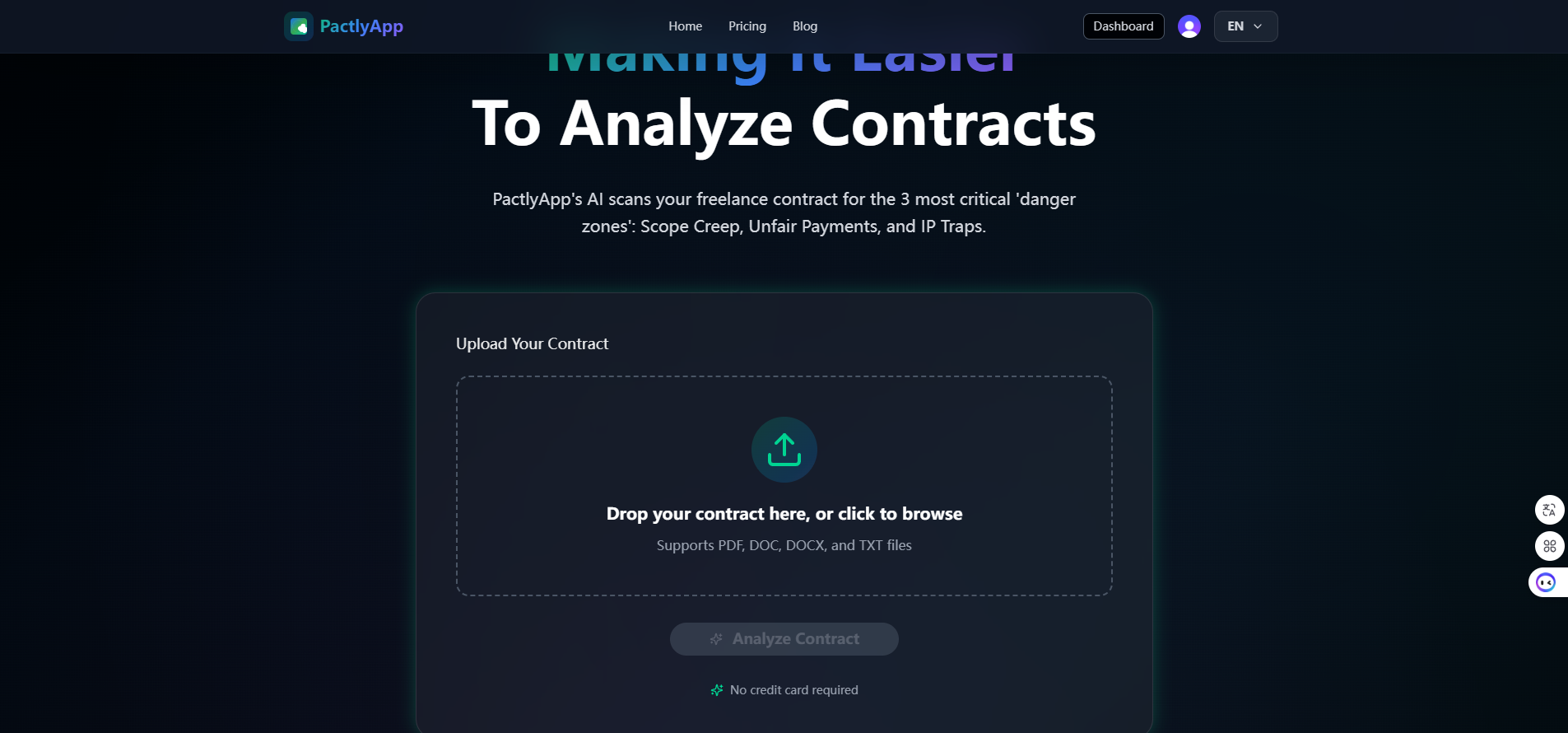 Média Paclyapp - Analyse contractuelle alimentée par l'IA pour les pigistes. 3