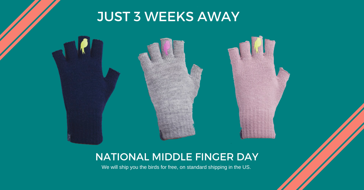 Flip'em the Bird  - Fingerles Gloves