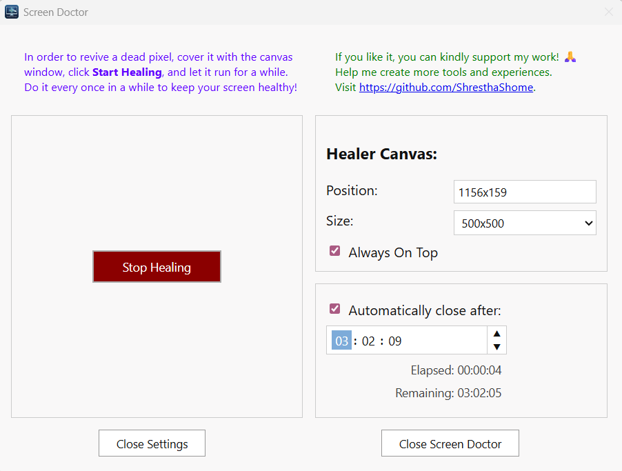 Screen Doctor - Main product screenshot demonstrating key features and user interface