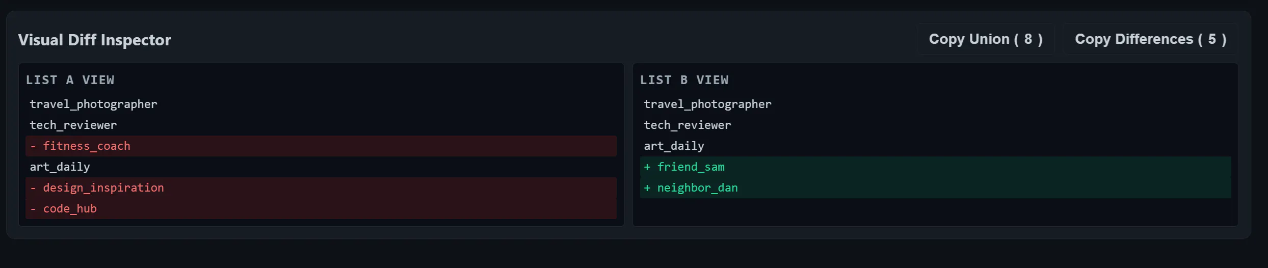 Compare Lists gallery image