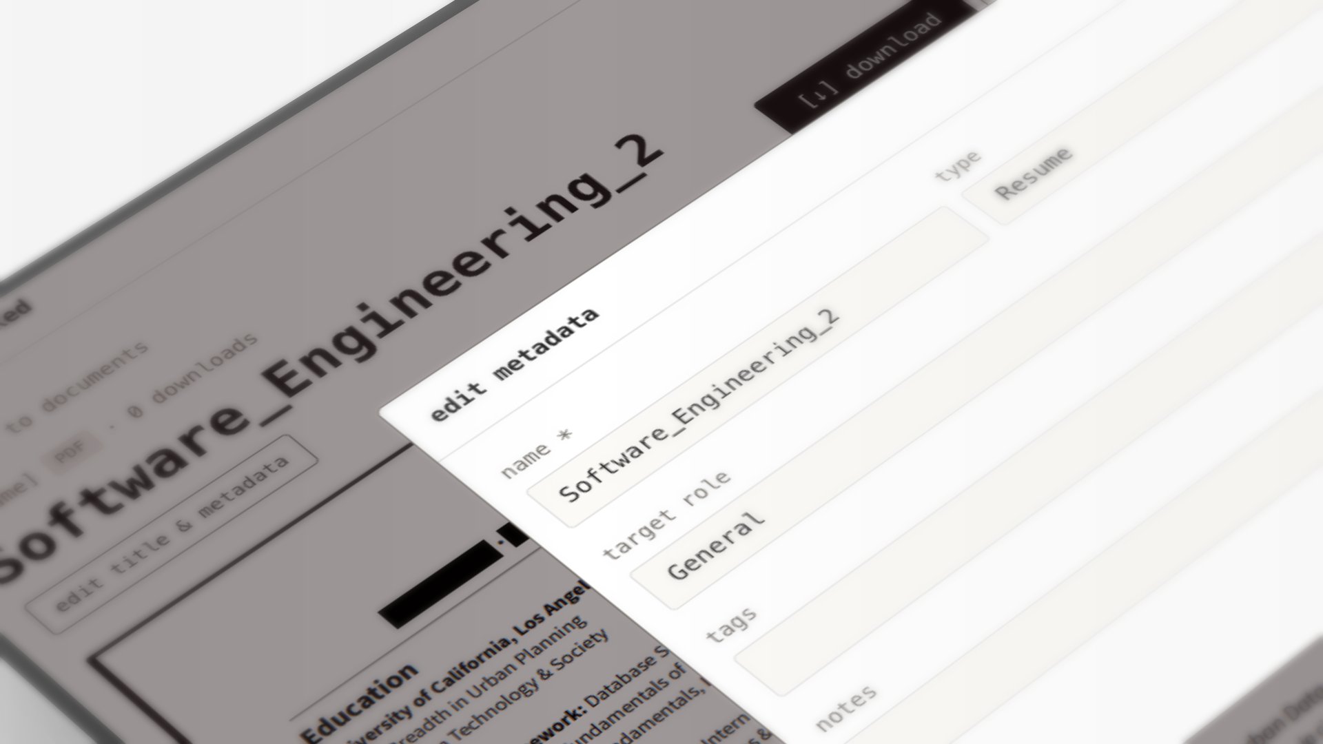 Resume Tracked gallery image