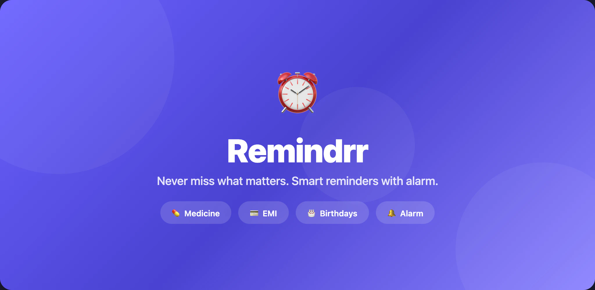 Remindrr The Smart Reminder & Alarm App logo