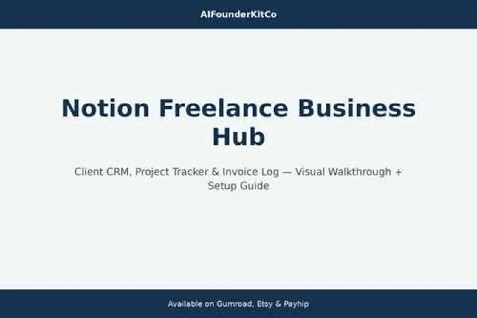 Notion Freelance Business Hub screenshot 1