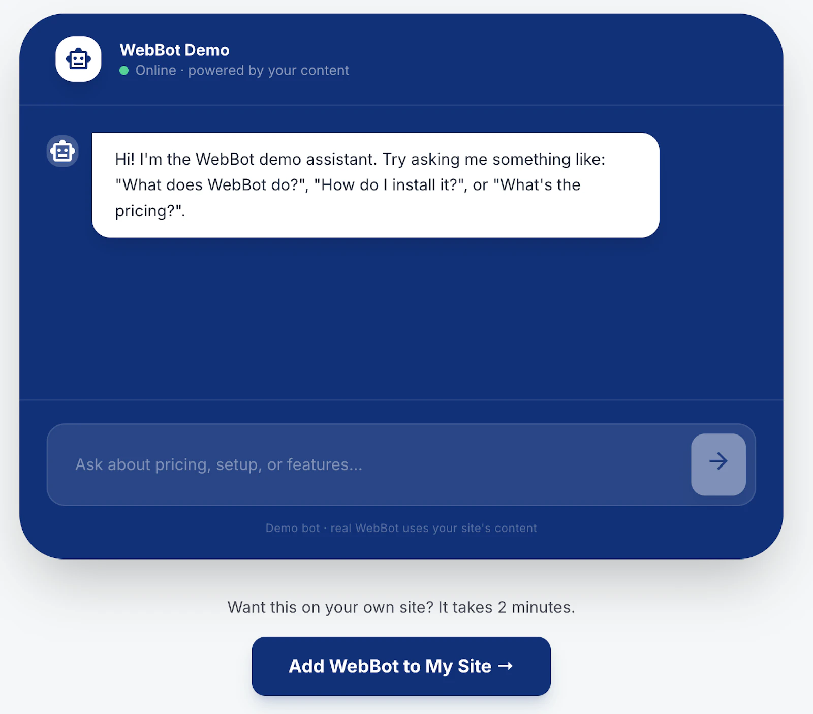 WebBot screenshot 3