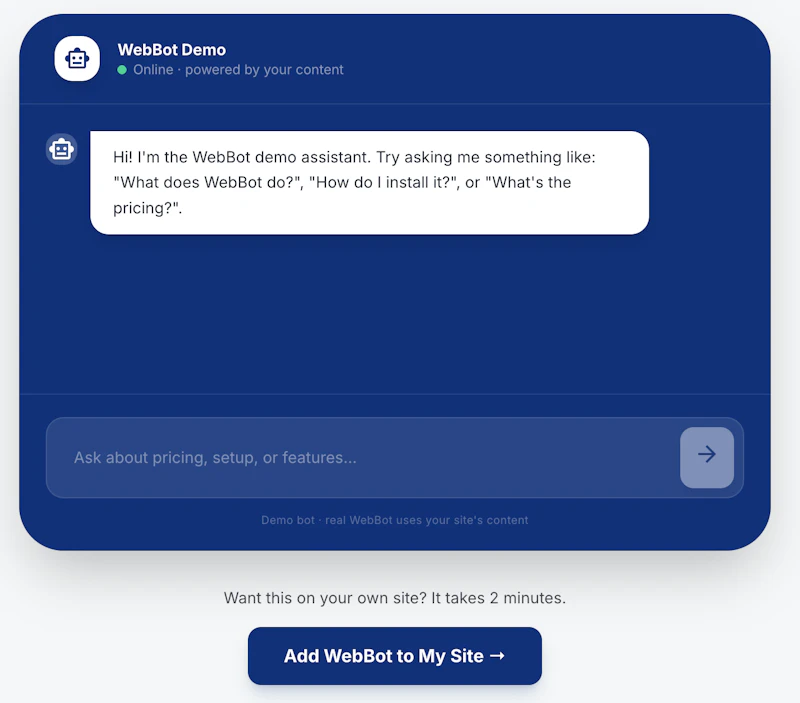 WebBot screenshot 3