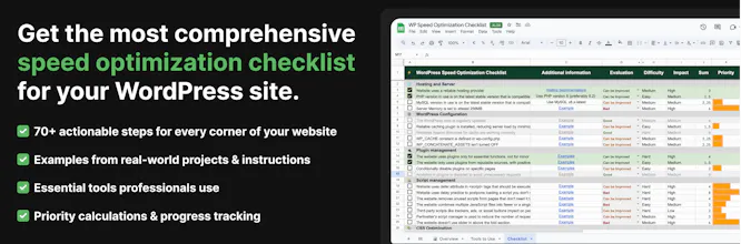 Pro WordPress optimization checklist gallery image