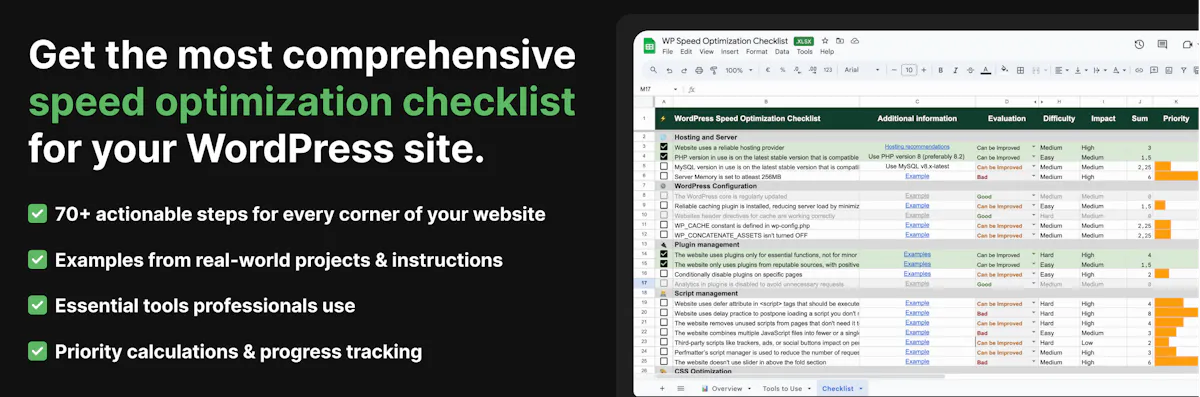 Pro WordPress optimization checklist