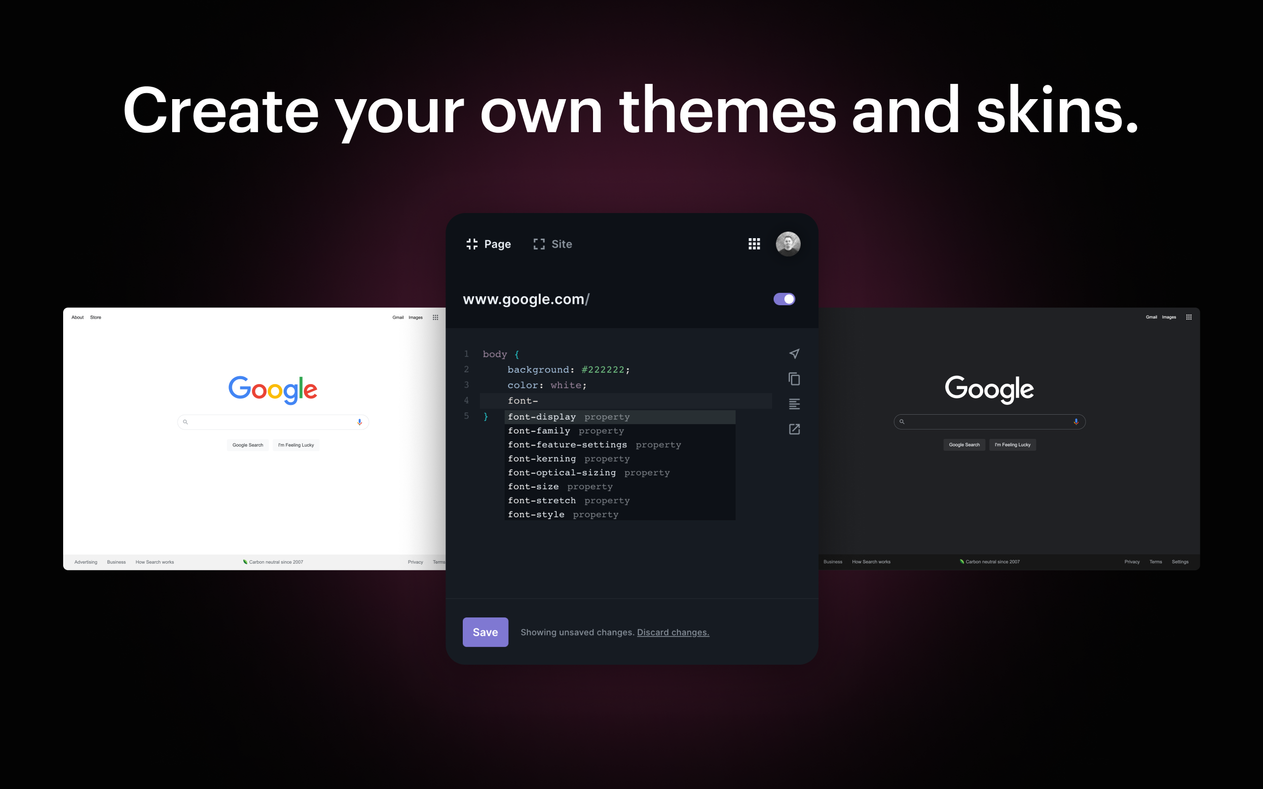 Amino CSS Editor Image