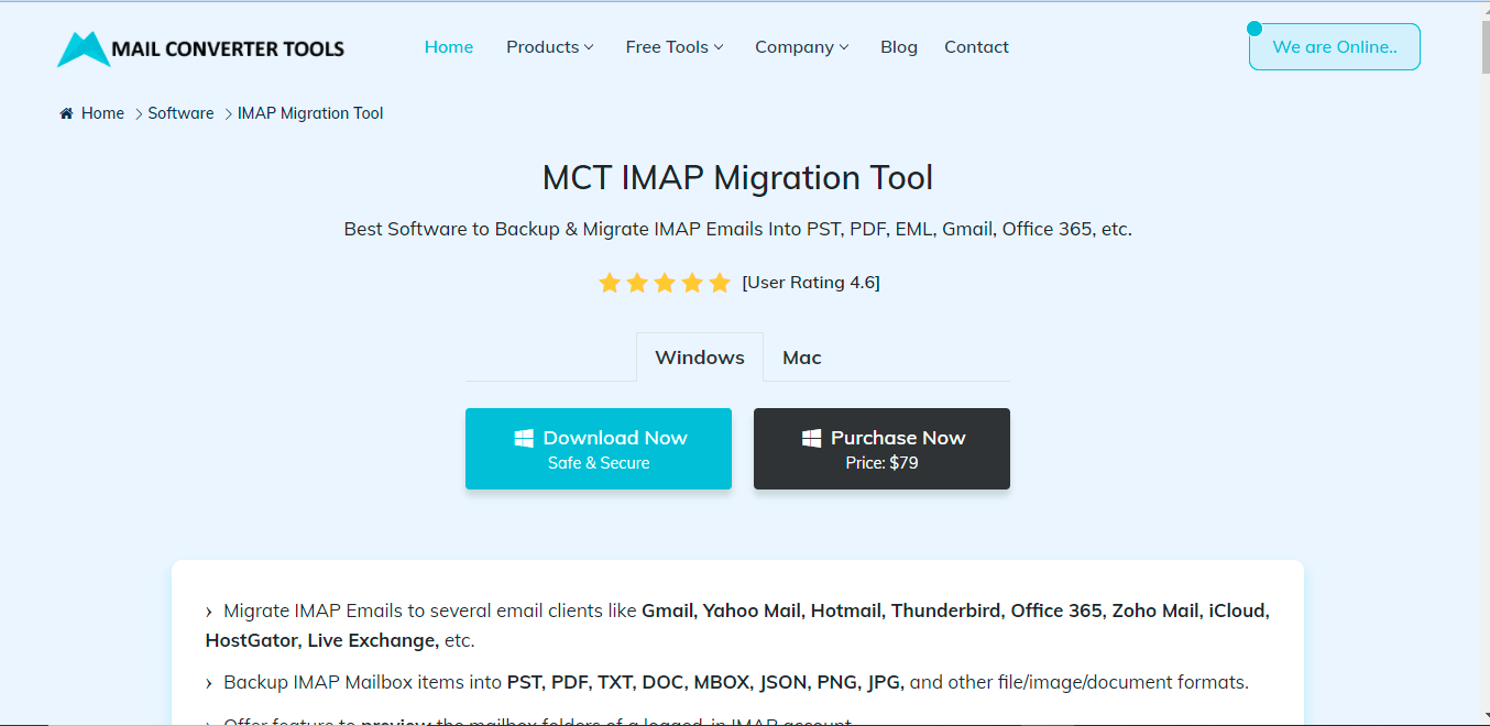 MCT IMAP Migration Tool