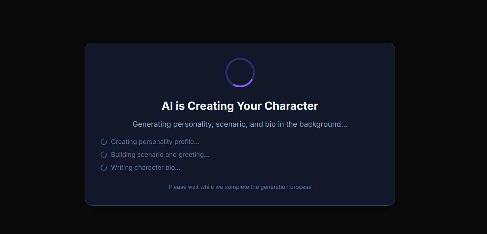 Characteria - Screenshot 2 showing product features and functionality