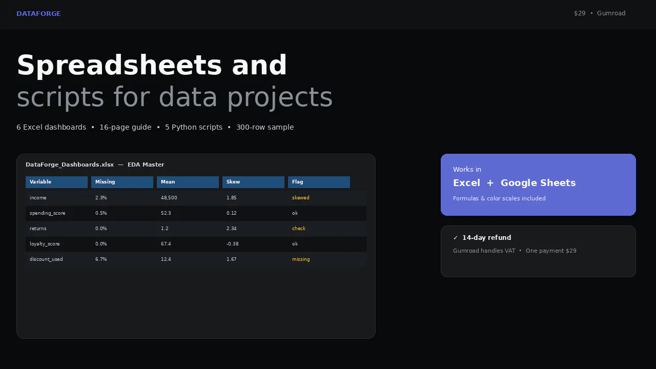 DataForge: Sheets & Scripts for Projects gallery image