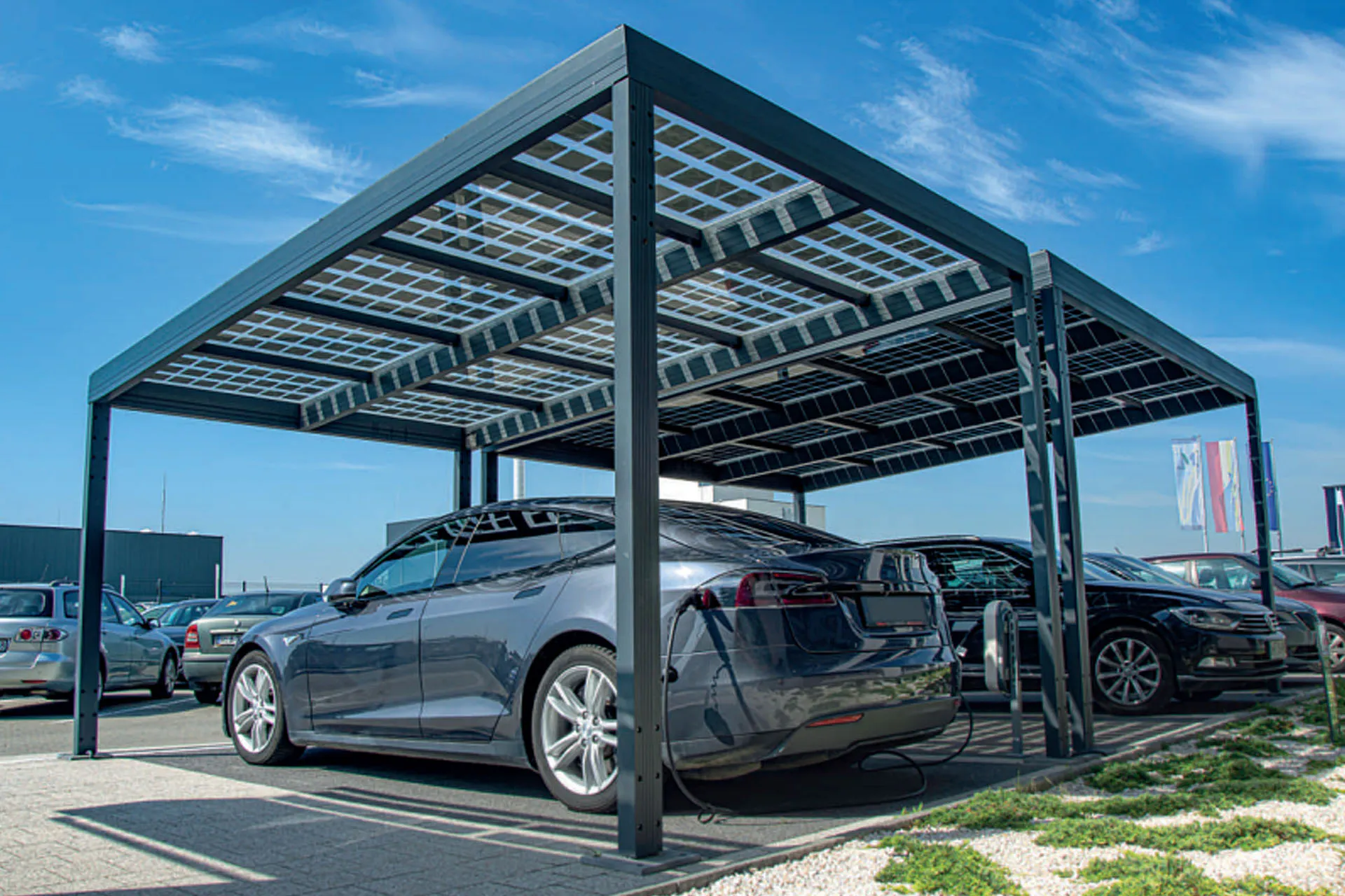 NewFrame Solar Carports in UK gallery image