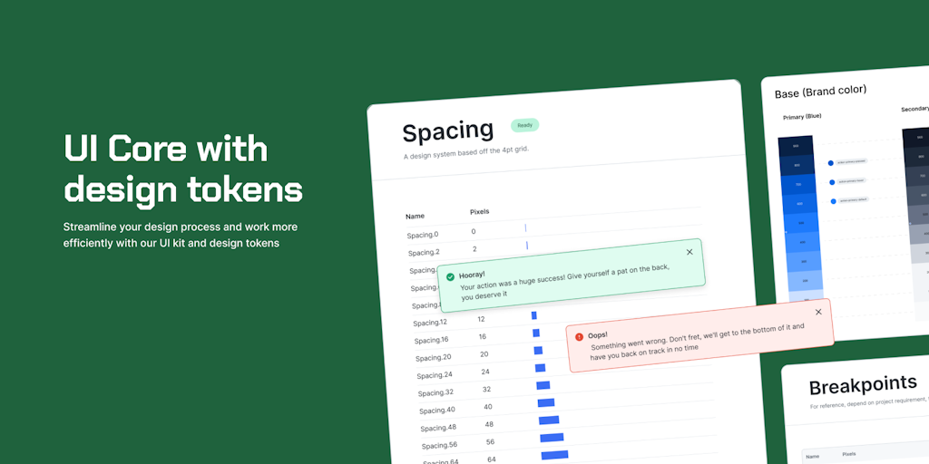 UI Core: UI kit with design tokens | Product Hunt