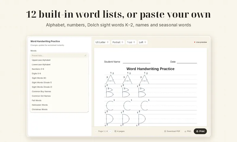 WorksheetPad screenshot 4
