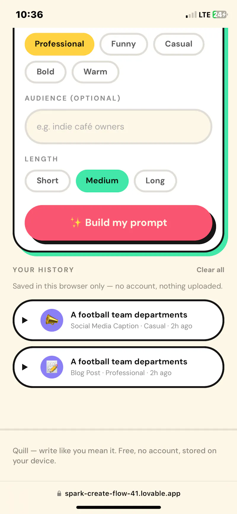 Niche Prompt Generator screenshot 2