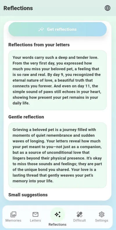 AI Pet Loss companion gallery image